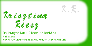 krisztina riesz business card